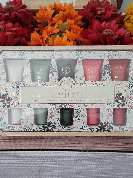 Peppermint & Pine Other - 5pc Hand Cream Gift Set Travel Size Vanilla Green Tea Eucalyptus Honey Rose SG